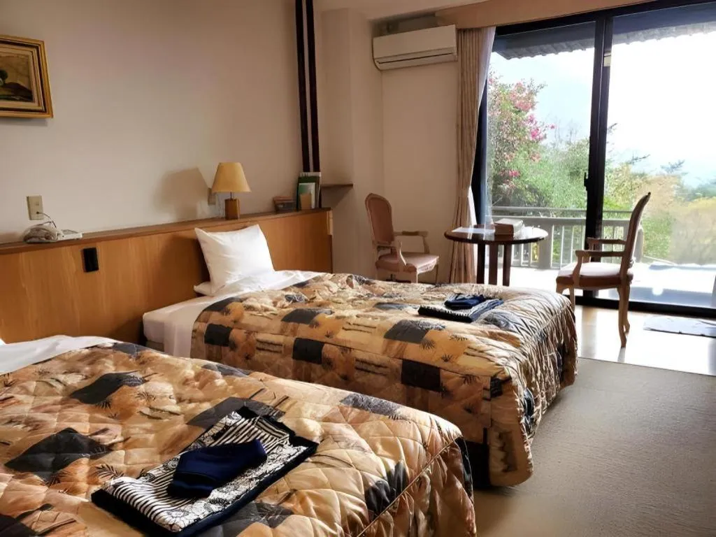 Bed in Kirishima Onsen Ryokojin Sanso