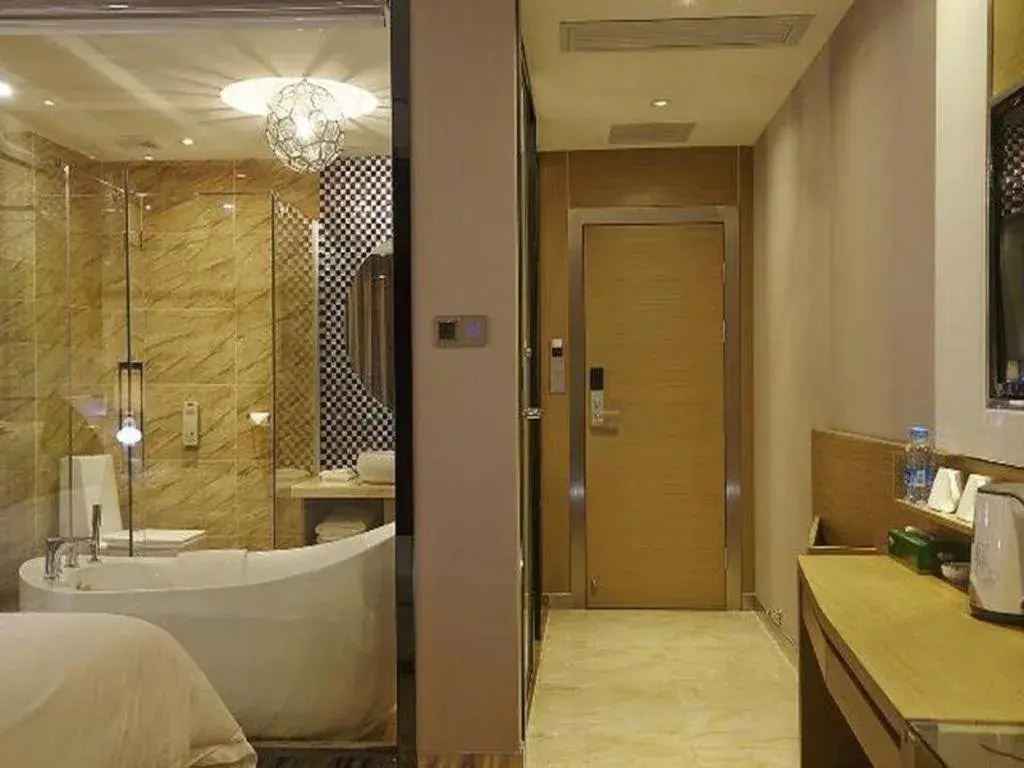 Bed in Lavande Hotel Wuhan Wujia Mountain Branch Bed in Lavande Hotel Wuhan Wujia Mountain Branch