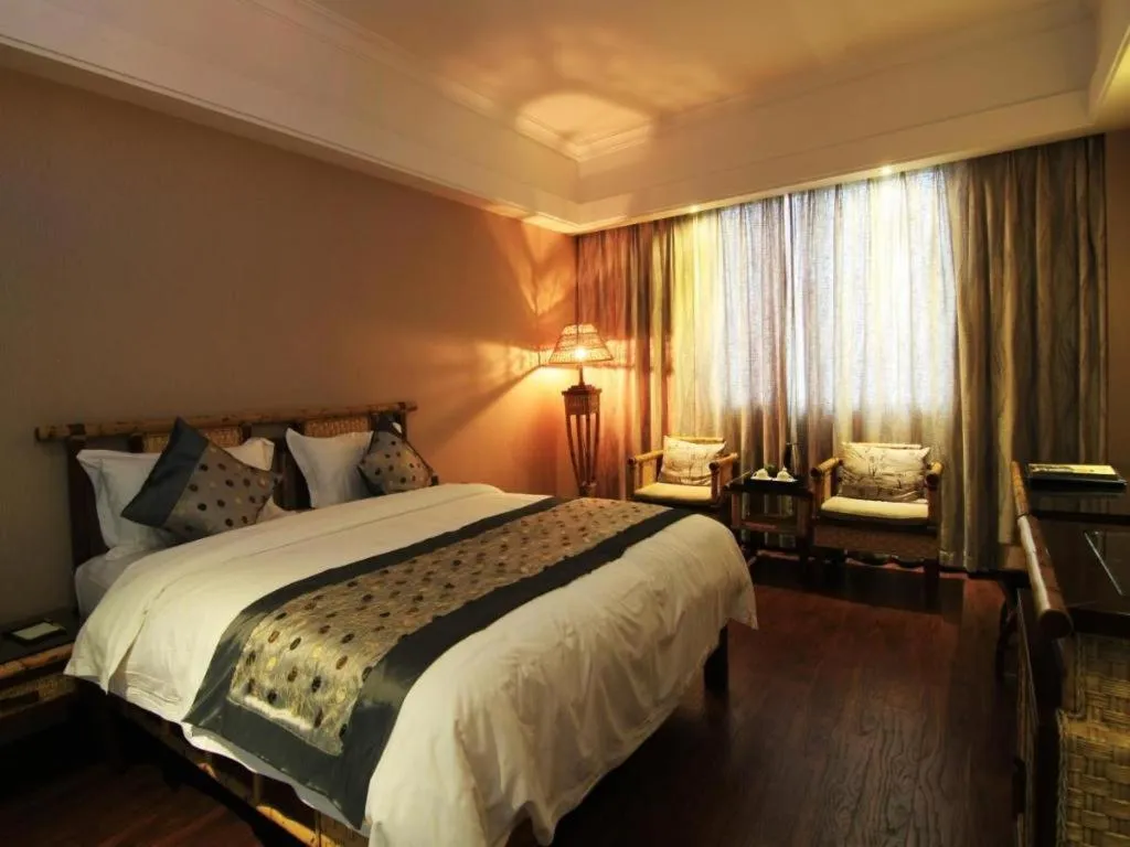 Bed in Fuzhou Chuanjie Hotspring and Golf Club Hotel