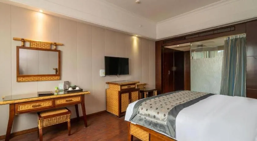 Bed in Fuzhou Chuanjie Hotspring and Golf Club Hotel