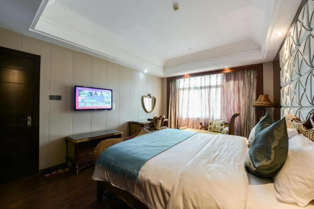 Bed in Fuzhou Chuanjie Hotspring and Golf Club Hotel