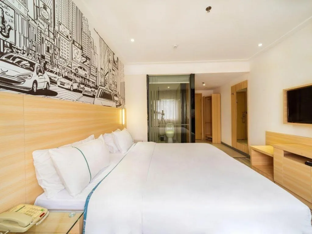 Bed in City Comfort Inn Zhongshan Lihe Square Walmart Branch