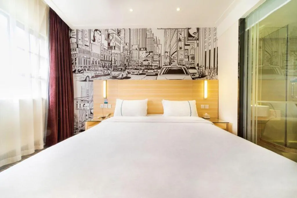 Bed in City Comfort Inn Zhongshan Lihe Square Walmart Branch