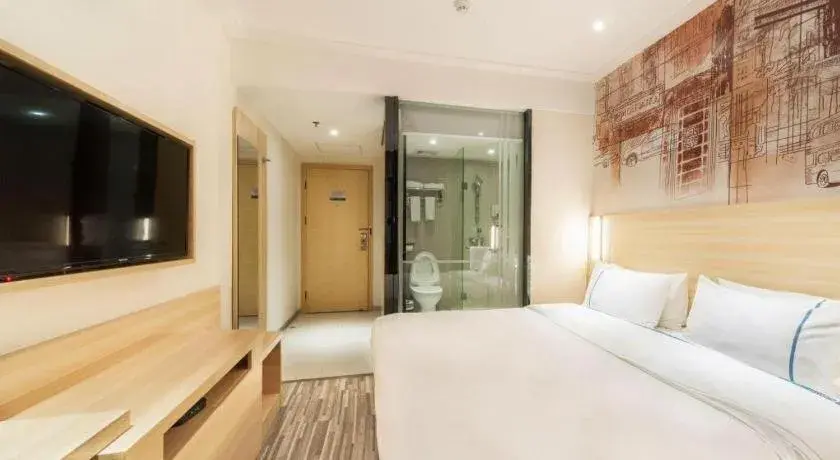 Bed in City Comfort Inn Zhongshan Lihe Square Walmart Branch Bed in City Comfort Inn Zhongshan Lihe Square Walmart Branch