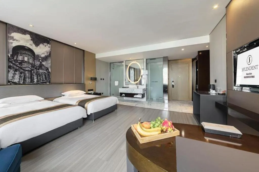 Bed in Harbin Splendent Hotel