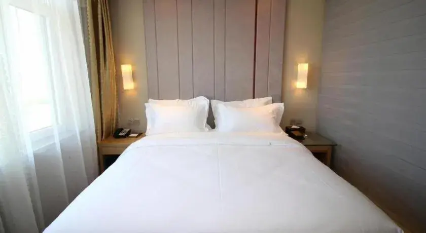 Bed in Lavande Hotel Yantai Train Station Branch Bed in Lavande Hotel Yantai Train Station Branch