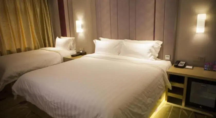 Bed in Lavande Hotel Yantai Train Station Branch Bed in Lavande Hotel Yantai Train Station Branch