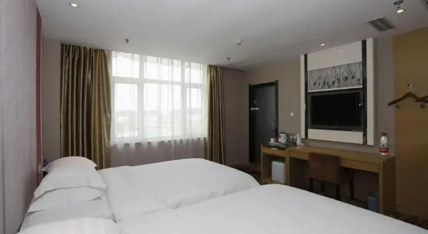 Bed in Lavande Hotel Yantai Train Station Branch Bed in Lavande Hotel Yantai Train Station Branch