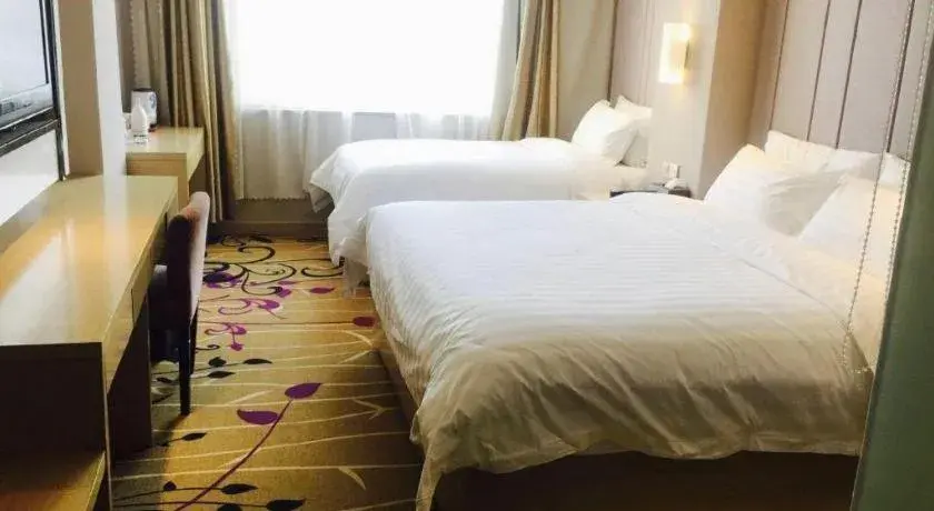 Bed in Lavande Hotel Yantai Train Station Branch Bed in Lavande Hotel Yantai Train Station Branch