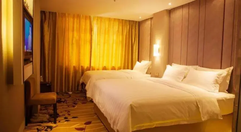 Bed in Lavande Hotel Yantai Train Station Branch Bed in Lavande Hotel Yantai Train Station Branch