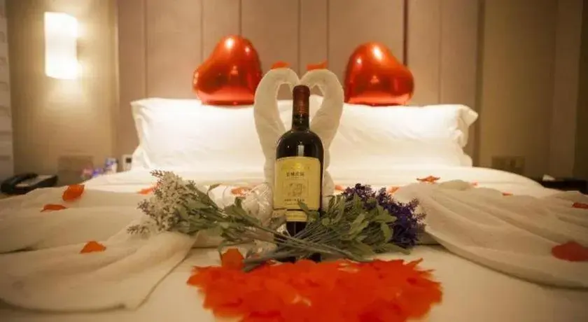 Bed in Lavande Hotel Yantai Train Station Branch Bed in Lavande Hotel Yantai Train Station Branch