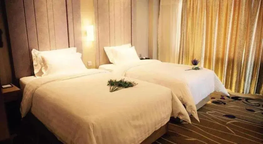 Bed in Lavande Hotel Yantai Train Station Branch Bed in Lavande Hotel Yantai Train Station Branch