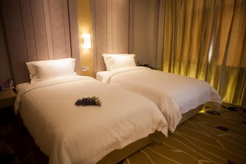 Bed in Lavande Hotel Yantai Train Station Branch Bed in Lavande Hotel Yantai Train Station Branch