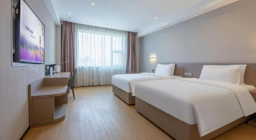 Bed in Lavande Hotel Shijiazhuang Museum Branch Bed in Lavande Hotel Shijiazhuang Museum Branch