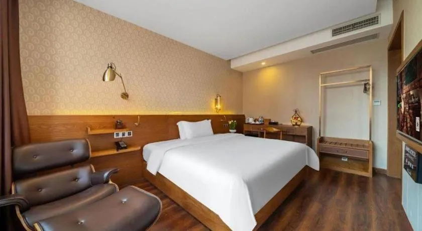 Bed in James Joyce Coffetel Wuxi Taihu Square Subway Station Branch