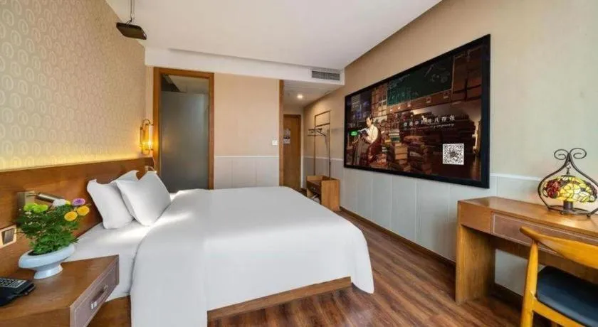 Bed in James Joyce Coffetel Wuxi Taihu Square Subway Station Branch