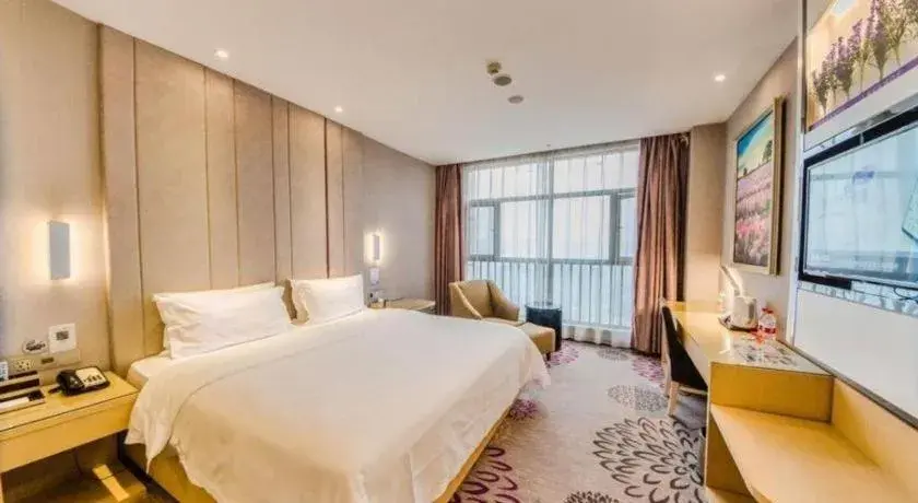 Bed in Lavande Hotel Yichang Railway East Station Branch Bed in Lavande Hotel Yichang Railway East Station Branch
