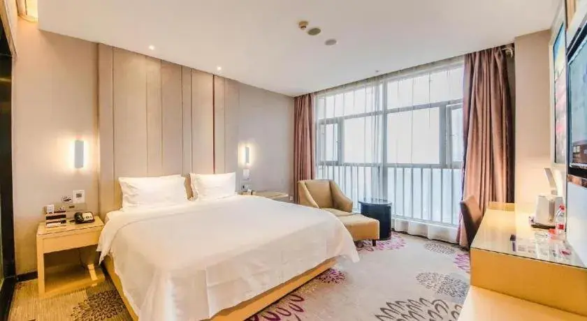 Bed in Lavande Hotel Yichang Railway East Station Branch Bed in Lavande Hotel Yichang Railway East Station Branch