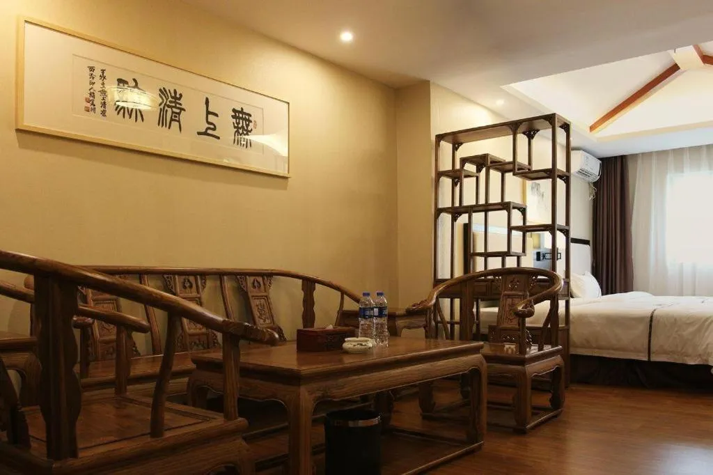 Bed in BOOK PAVILION HOTEL