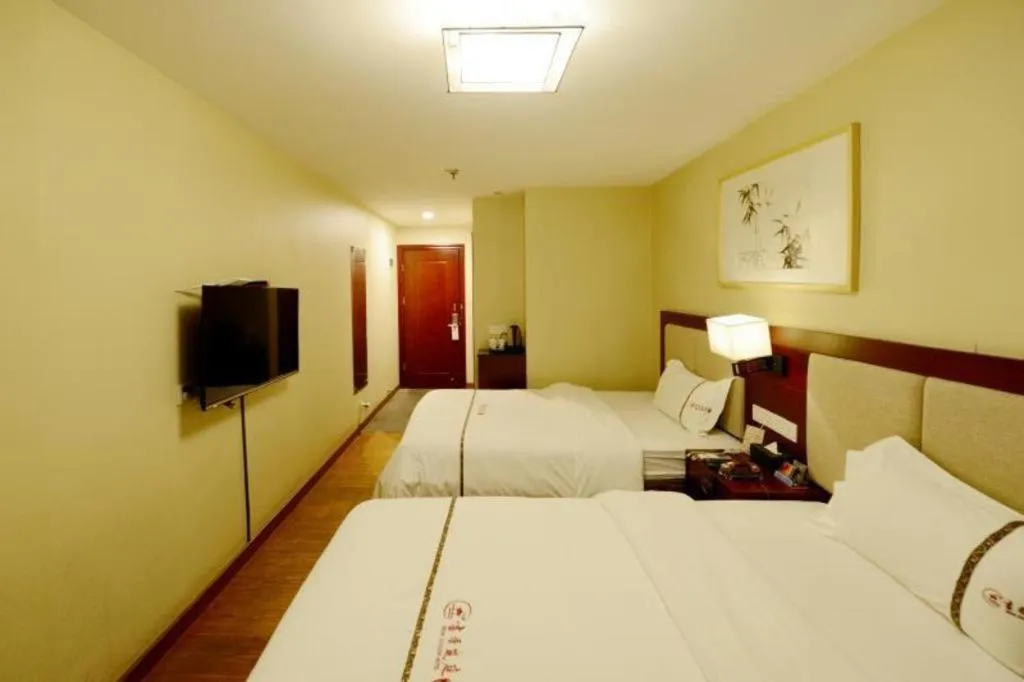 Bed in BOOK PAVILION HOTEL