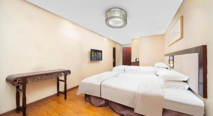 Bed in BOOK PAVILION HOTEL