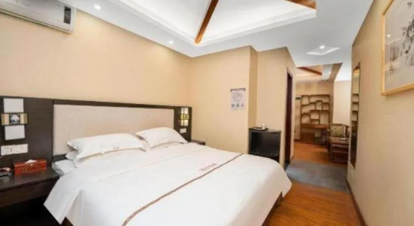 Bed in BOOK PAVILION HOTEL