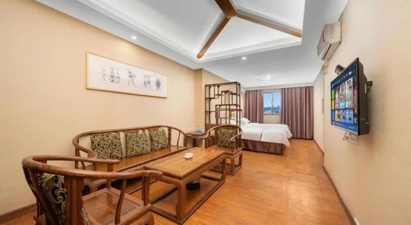 Bed in BOOK PAVILION HOTEL