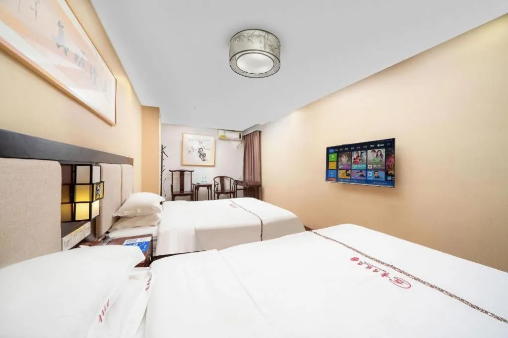 Bed in BOOK PAVILION HOTEL