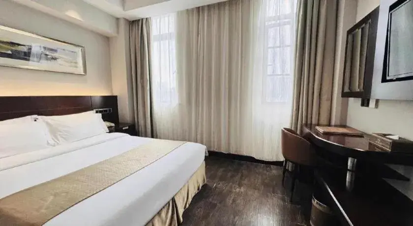 Bed in Maixinge Boutique Hotel Waigaoqiao Free Trade Zone Bed in Maixinge Boutique Hotel Waigaoqiao Free Trade Zone