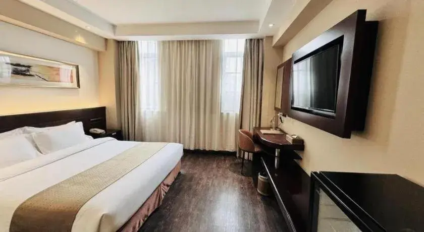 Bed in Maixinge Boutique Hotel Waigaoqiao Free Trade Zone Bed in Maixinge Boutique Hotel Waigaoqiao Free Trade Zone