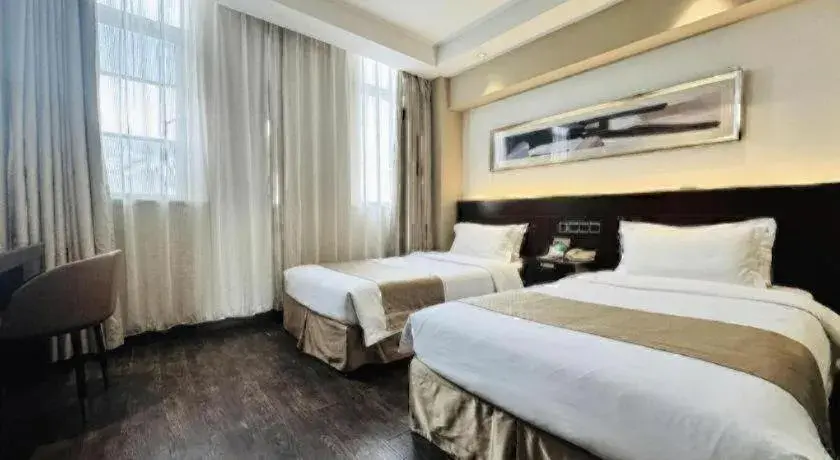 Bed in Maixinge Boutique Hotel Waigaoqiao Free Trade Zone Bed in Maixinge Boutique Hotel Waigaoqiao Free Trade Zone