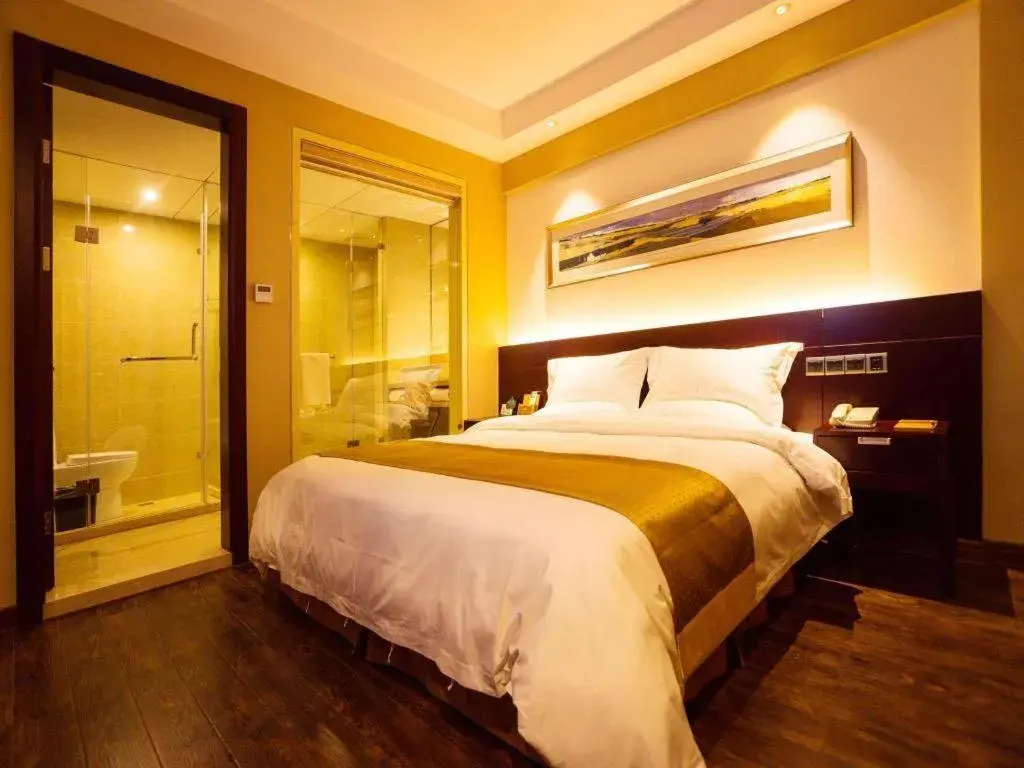 Bed in Maixinge Boutique Hotel Waigaoqiao Free Trade Zone Bed in Maixinge Boutique Hotel Waigaoqiao Free Trade Zone
