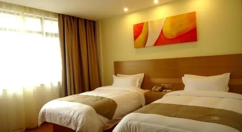 Bed in GreenTree Inn Shangrao Qianshan hekou old town Xinjiang longting shell hotel Bed in GreenTree Inn Shangrao Qianshan hekou old town Xinjiang longting shell hotel