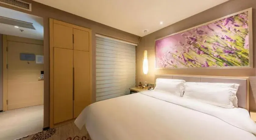 Bed in Lavande Hotel Jinan Quancheng Road Baotu Spring Branch Bed in Lavande Hotel Jinan Quancheng Road Baotu Spring Branch