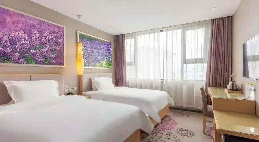 Bed in Lavande Hotel Jinan Quancheng Road Baotu Spring Branch Bed in Lavande Hotel Jinan Quancheng Road Baotu Spring Branch
