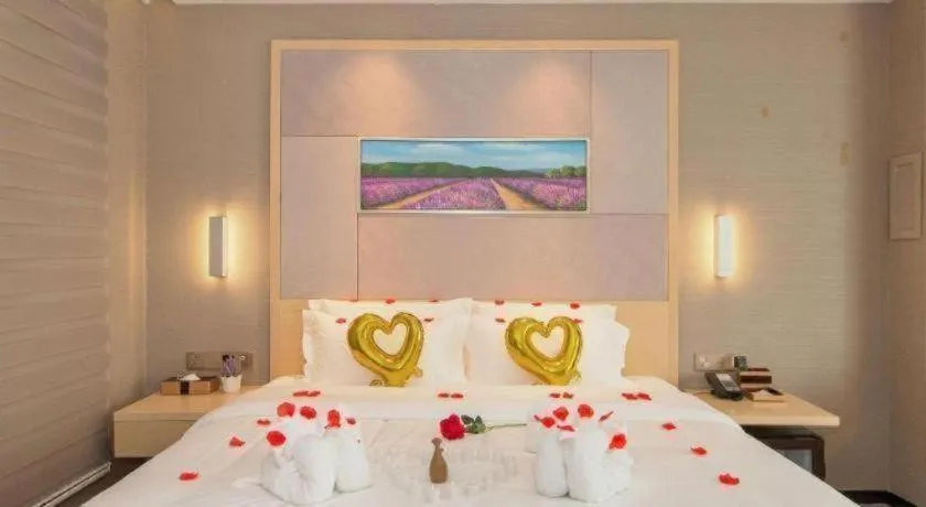 Bed in Lavande Hotel Wuhan Jianghan Road Subway Station