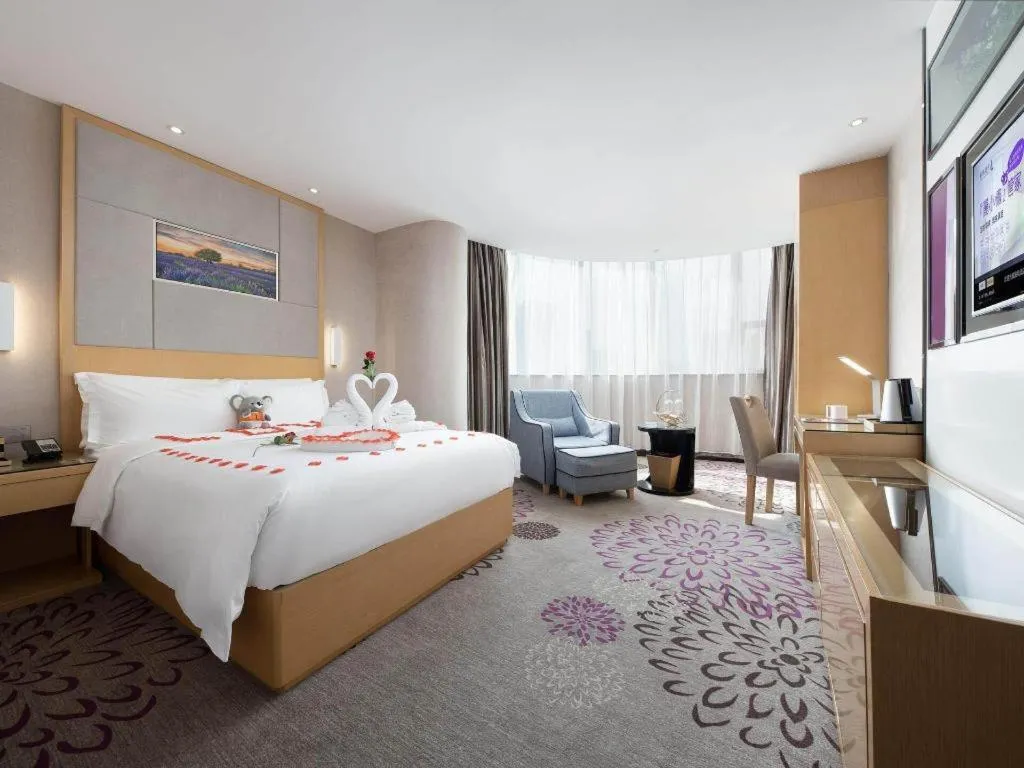 Bed in Lavande Hotel Guangzhou Shangxiajiu Pedestrian Street Hualin Temple Metro Station