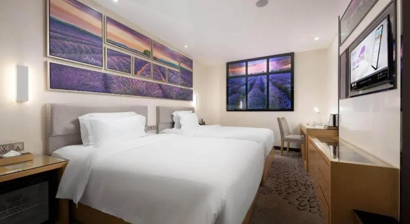 Bed in Lavande Hotel Guangzhou Shangxiajiu Pedestrian Street Hualin Temple Metro Station