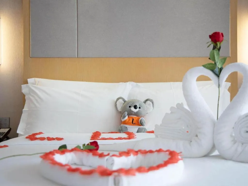 Bed in Lavande Hotel Guangzhou Shangxiajiu Pedestrian Street Hualin Temple Metro Station