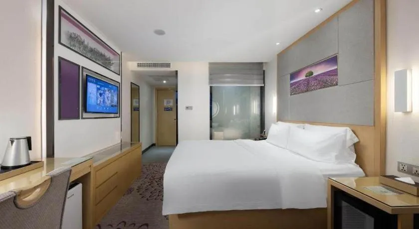 Bed in Lavande Hotel Guangzhou Shangxiajiu Pedestrian Street Hualin Temple Metro Station