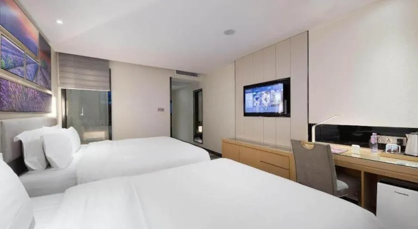 Bed in Lavande Hotel Guangzhou Shangxiajiu Pedestrian Street Hualin Temple Metro Station