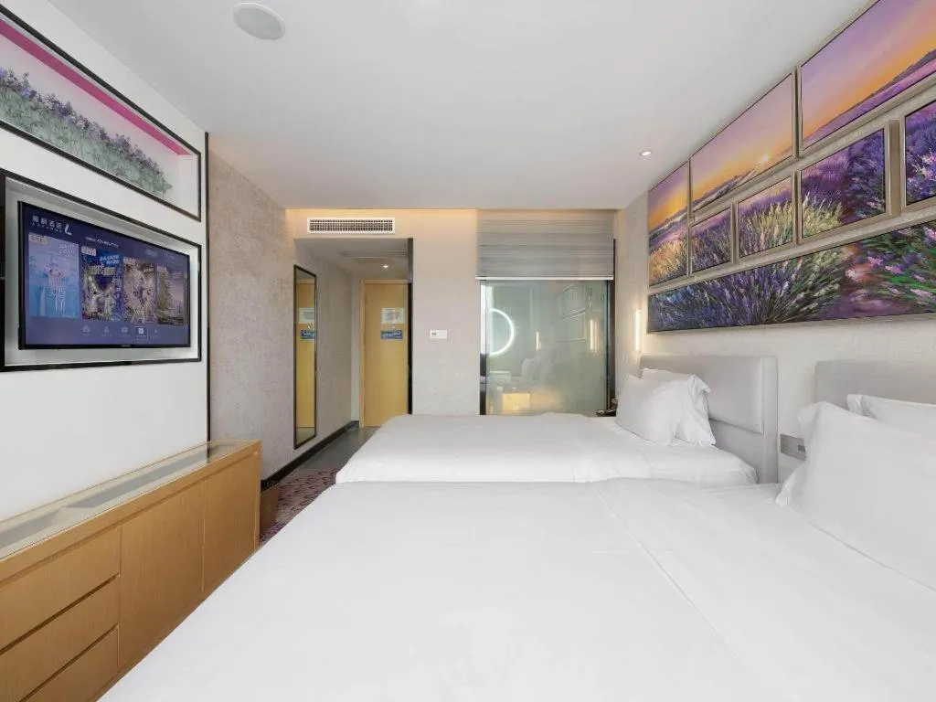 Bed in Lavande Hotel Guangzhou Shangxiajiu Pedestrian Street Hualin Temple Metro Station