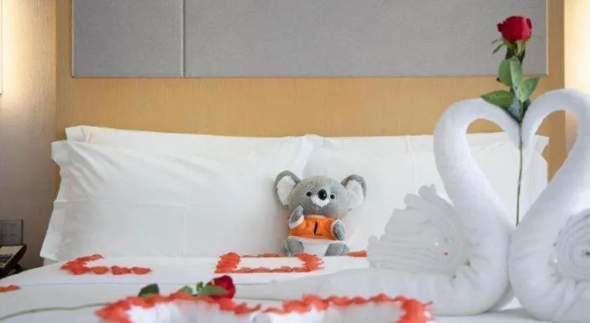 Bed in Lavande Hotel Guangzhou Shangxiajiu Pedestrian Street Hualin Temple Metro Station