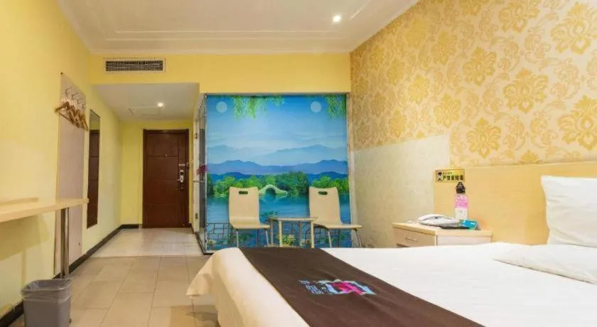 Bed in Pai Hotel Tianjin Binguan Metro Station Municipal Government