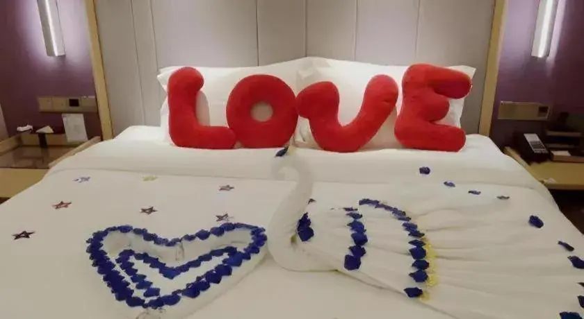 Bed in Lavande Hotel Beijing Olympic Village bird nest Bed in Lavande Hotel Beijing Olympic Village bird nest