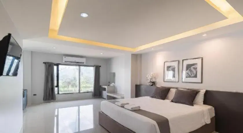 Bed in C2U Hotel Uthai Thani Bed in C2U Hotel Uthai Thani