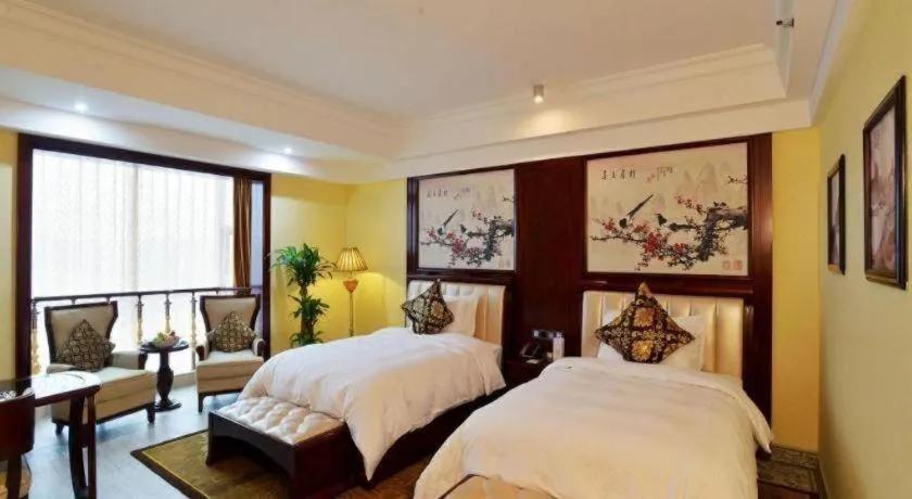 Bed in Wanjiale International Hotel