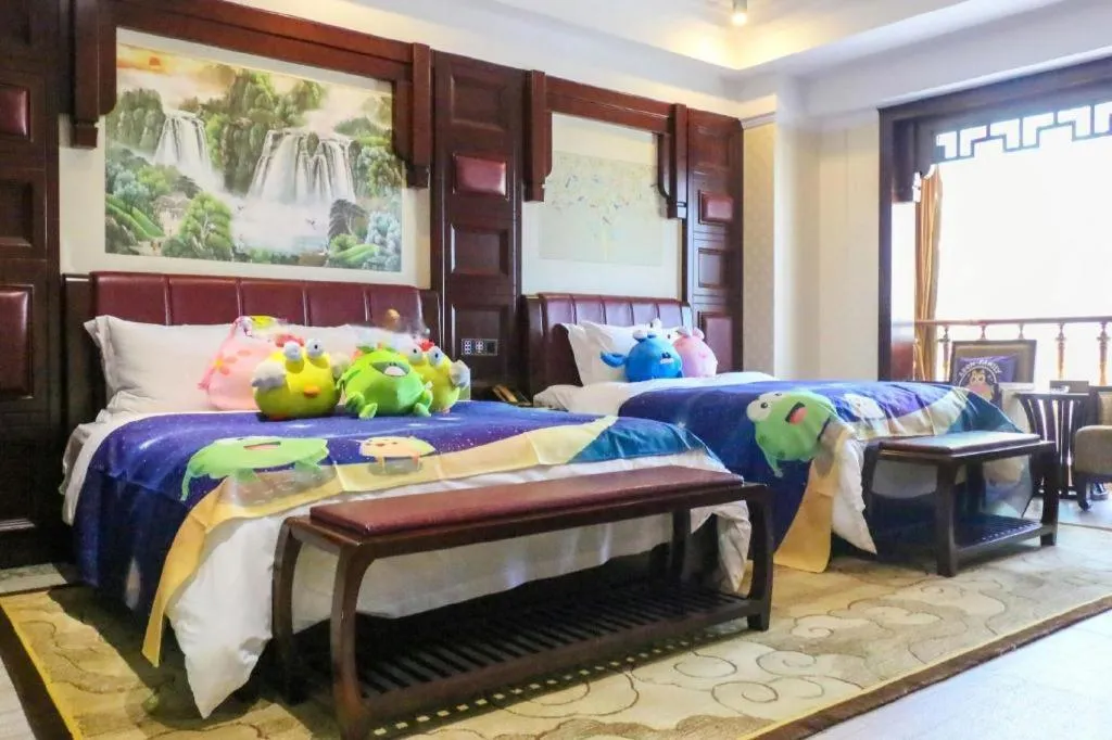 Bed in Wanjiale International Hotel