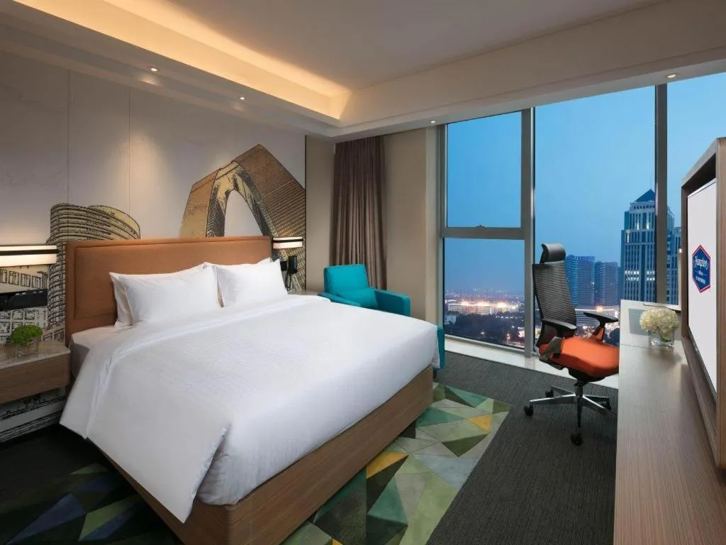 Bed in Hampton by Hilton Suzhou XiangCheng