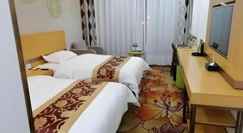 Bed in GreenTree Inn Linxia Niujinhe Avenue Express Hotel